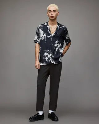 Conley Straight Cropped Pants - Charcoal Marl