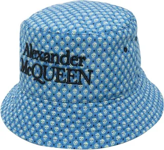 Skull-print bucket hat