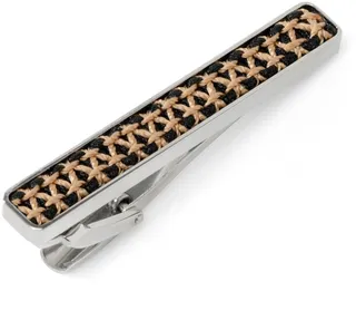 Ox & Bull Trading Co. Men's Rope Twist Silver Tie Clip