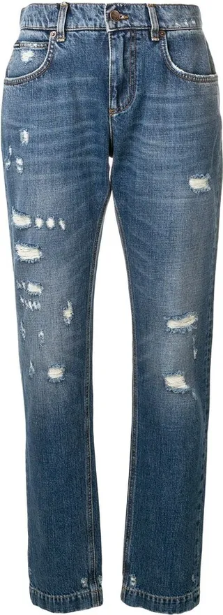 Distressed Effect Jeans