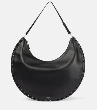 Le Demi-Lune Large leather shoulder bag