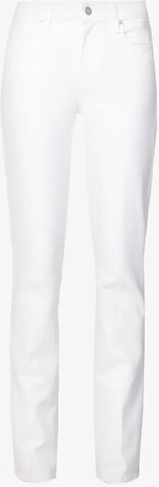 Womens Crisp White Manhattan Boot Slim-fit High-rise Stretch-denim Jeans