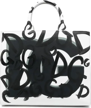 Graffiti-Print Tote Bag