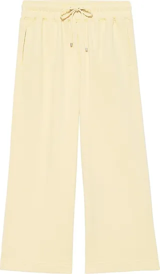Cotton Wide-Leg Crop Sweatpants