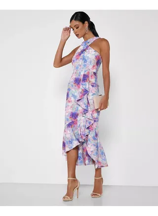 Little Mistress Multi Floral Midaxi