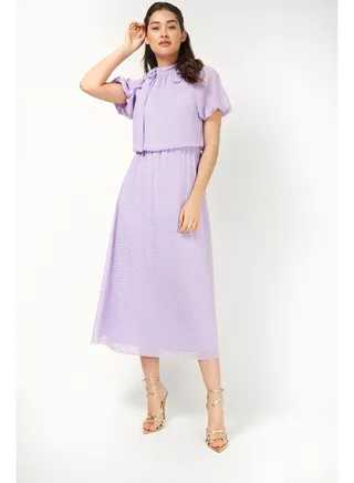 Little Mistress Lilac Midaxi Dress