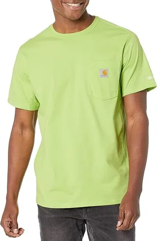 Carhartt Force Relaxed Fit Midweight Short Sleeve Pocket Tee (Bamboo) Men's Clothing