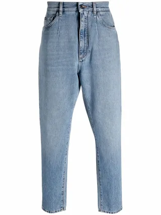 Tapered-Leg Jeans