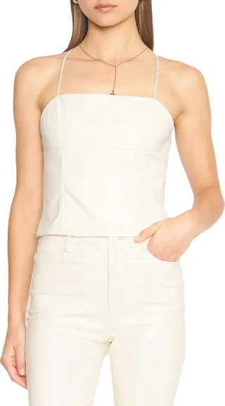 Naomi Faux Leather Camisole