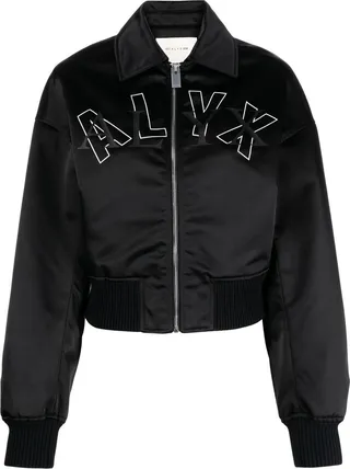 Embroidered Logo Bomber Jacket