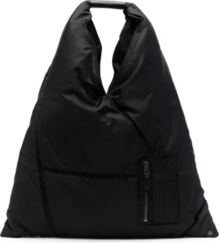 Black Japanese Padded Tote Bag