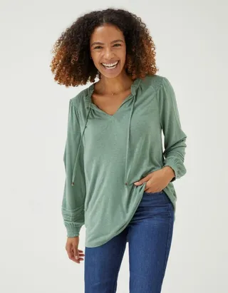 Nina Notch Neck Tunic - Women
