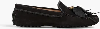 Gommino embellished suede loafers