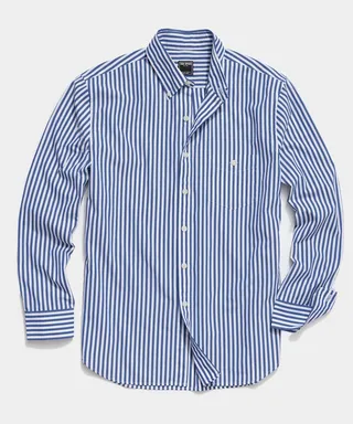 Classic Fit Favorite Poplin Shirt in Banker Stripe