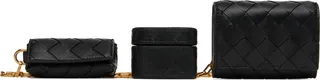 Bottega Veneta Black 'Card Case On Chain' Bag