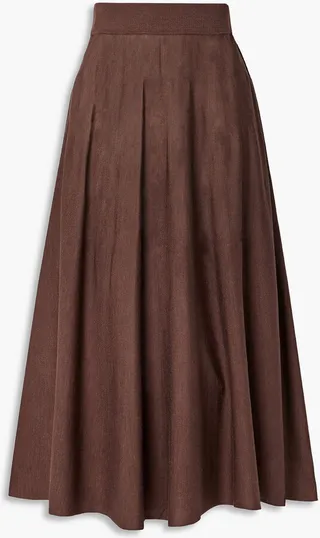 Giulietta silk midi skirt