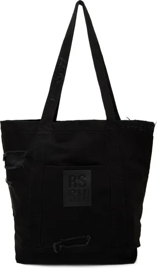 Raf Simons Black Distressed Tote
