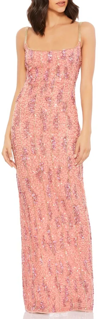 Sequin Column Gown