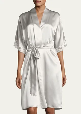 Bijoux Short Silk Robe