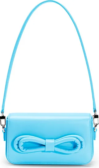 Puffer Bow Leather Shoulder Bag