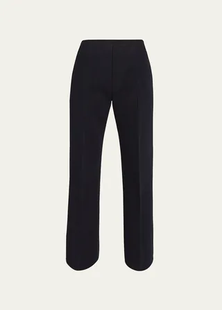 Canvas Cropped Flare Pants