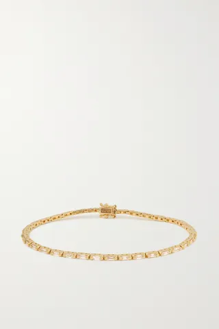 Suzanne Kalan - 18-karat Gold Diamond Tennis Bracelet - One size