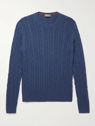 Cable-Knit Baby Cashmere Sweater