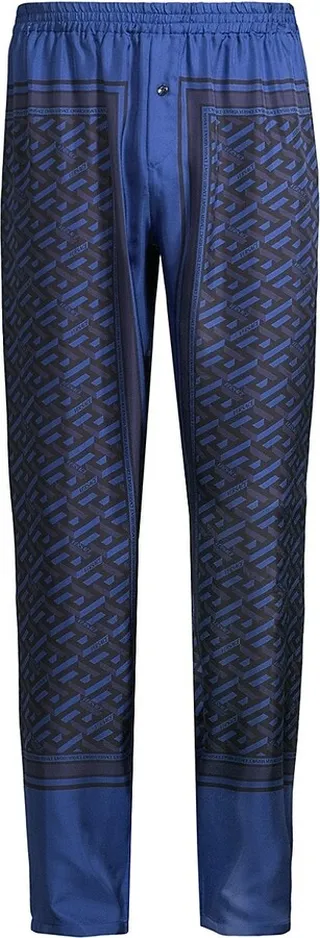 Silk Monogram Pajama Pants