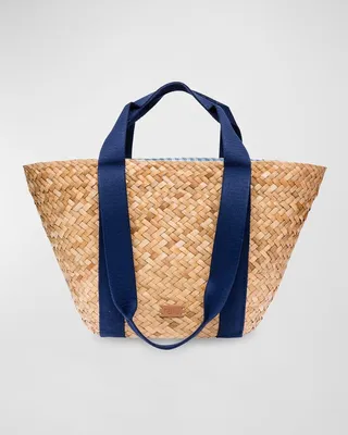 Anna Double-Straps Straw Tote Bag