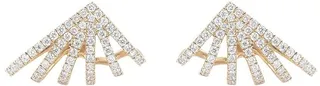14kt yellow gold Sarah Leah six burst diamond earrings