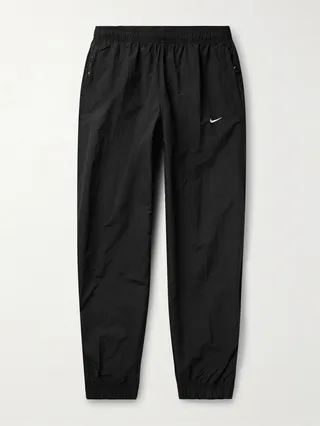 Solo Swish Tapered Logo-Embroidered Shell Track Pants