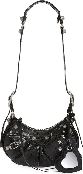 Extra Small Le Cagole Embellished Leather Shoulder Bag