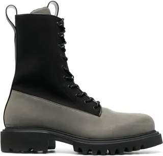 Show lace-up combat boots