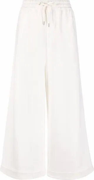 Organic-Cotton Wide Track Pants