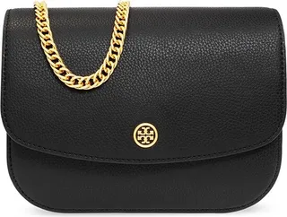 Tory Burch Logo Plaque Chain-Linked Crossbody Bag