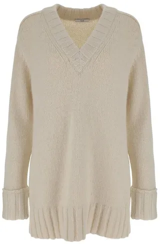 Co Rib-Trimmed V Neck Jumper