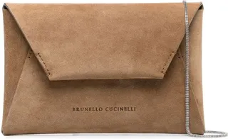 Logo-Debossed Suede Crossbody Bag