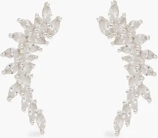 14-Karat Gold Vermeil Crystal Earrings