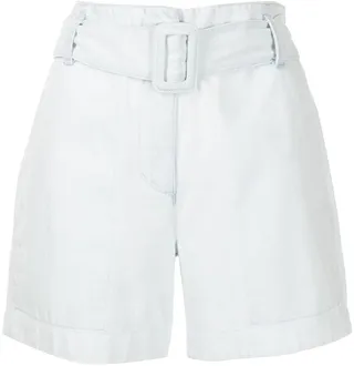 High-Waisted Belted Shorts