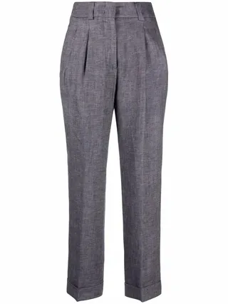 Cropped Tailored Trousers