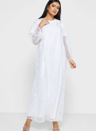 Lace Shimmer Abaya