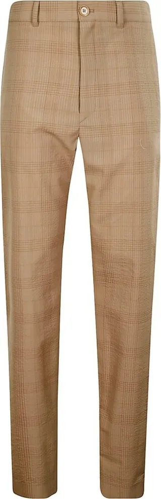Lemaire Straight-Leg Checked Pants