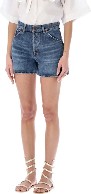 Chloé High Waist Denim Shorts