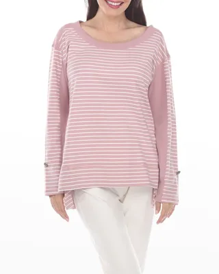 DIscover Striped Long-Sleeve Top