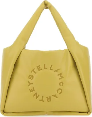 Stella McCartney Logo Embroidered Puffy Tote Bag