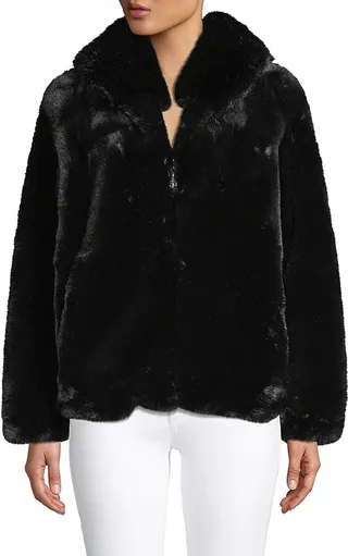 Hooded Faux Fur Jacket
