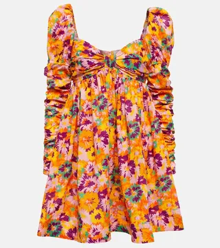 Floral cotton minidress