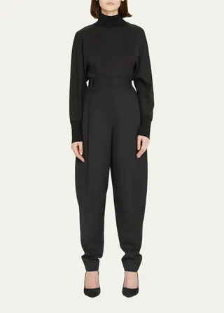 Double Knit Turtleneck Top