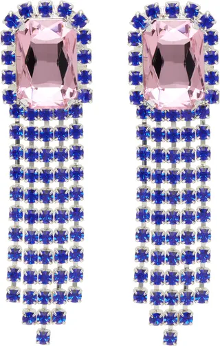 Pristine Silver Crystal Coquine Earrings