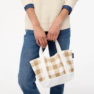 J.Crew Factory Women's Mini Structured Canvas Tote Bag